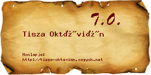 Tisza Oktávián névjegykártya